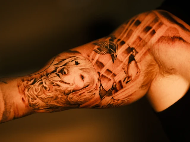 Tiger tattoo by Mason Hemphill